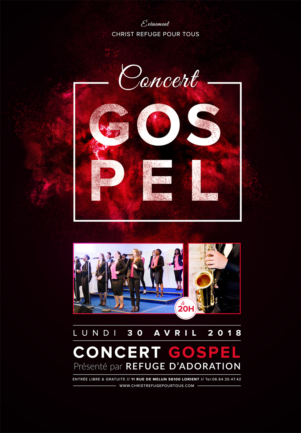 Concert Gospel à Lorient le 30 avril à 20h