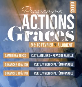 Programme weekend actions de grâce !