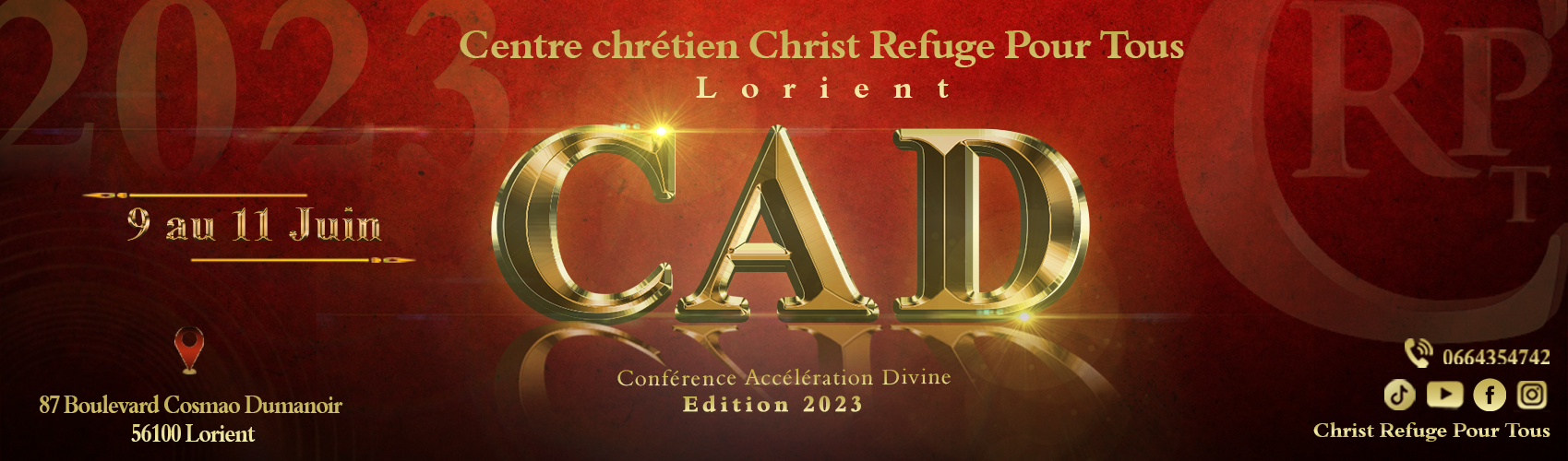 Conférence Accélération Divine - Edition 2023 - Du 9 au 11 Juin à Lorient